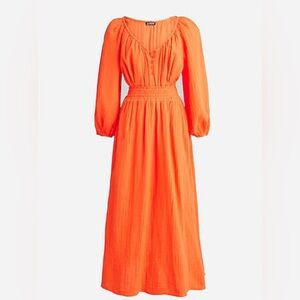 🆕 J.Crew V-Neck Midi Dress in Double Gauze - Size Tall Large